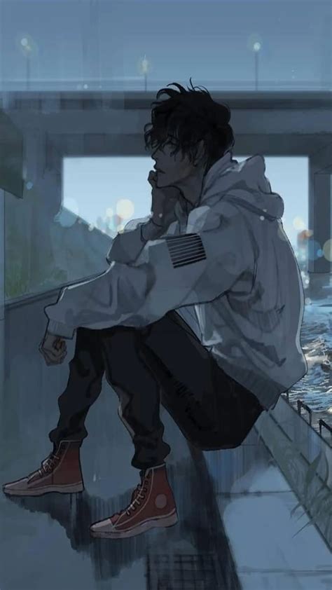 Depressing Anime Pfp Anime Boy Sad Aesthetic Hd Phone Wallpaper Pxfuel