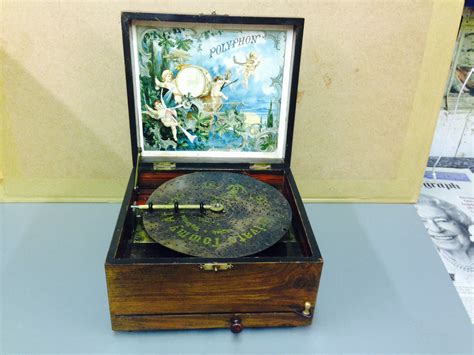C1890 German Polyphon Music Box The Box Is Made From Walnut With