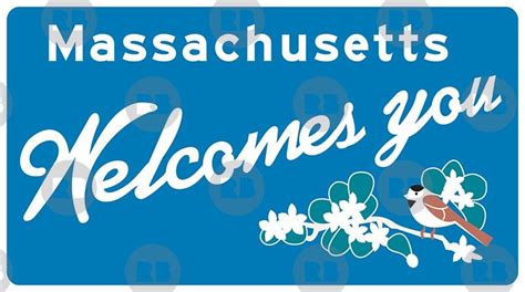 Welcome To Massachusetts Road Sign Usa Road Signs Sticker Tag