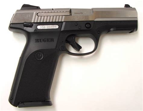 Ruger Sr9 9 Mm Caliber Pistol Full Size Model With Stainless Steel