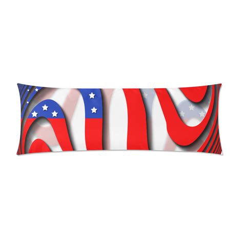 Flag Of United States Of America Custom Zippered Pillow Case 21x60