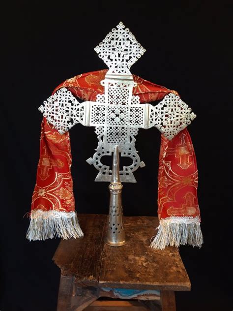 Gigantisch Kruis Uit Aksum Old Coptic Procession Cross Catawiki
