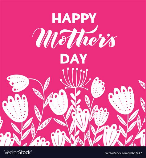 Happy Mothers Day Greeting Card Royalty Free Vector Image