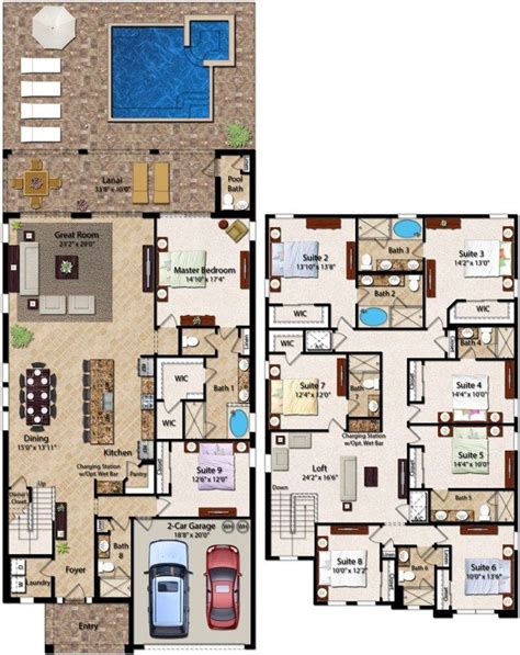 Great Inspiration 9 Bedroom House Floor Plans House Plan Bungalow