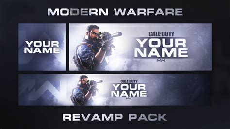 New Call Of Duty Modern Warfare Gfx Revamp Pack Youtube Banner