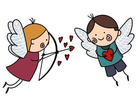 Cute Baby Angels With Wings Set Adorable Boys And Girls Cartoon By