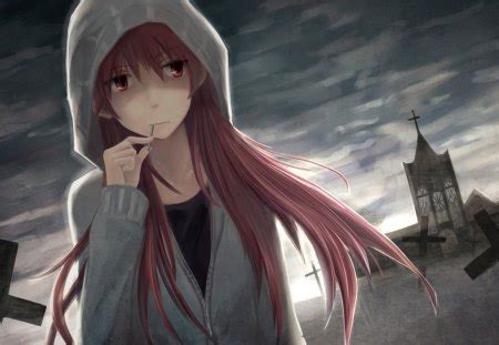 Restaurant, dark, anime girls, alone, rain, window. anime girl dark - Other & Anime Background Wallpapers on ...