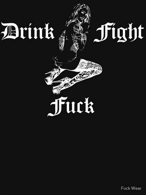 Drink Fight Fuck Pin Up Girl Tattoo Ii T Shirt By Manupop Redbubble