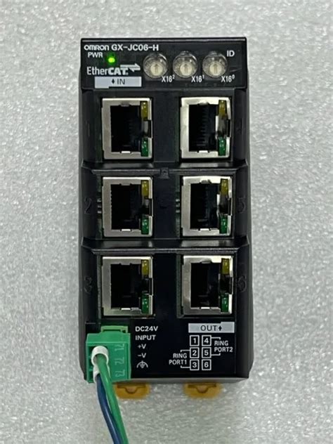 OMRON GX JC06 H ETHERCAT Switch Junction Slave Module 24VDC Used 380