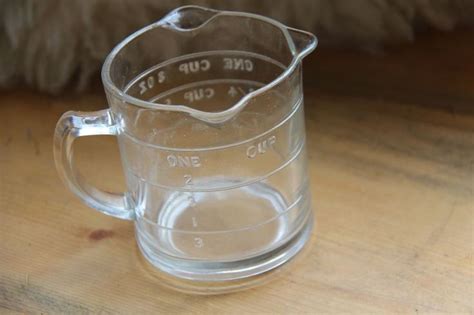 Vintage 3 Spout Clear Glass Measuring Cup Glass Measuring Cup Clear
