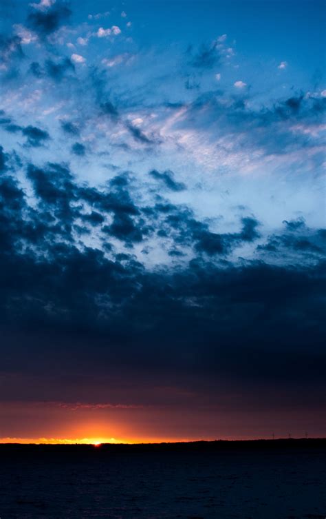 Download Wallpaper 840x1336 Clouds Twilight Sea Sky Nature Sunset