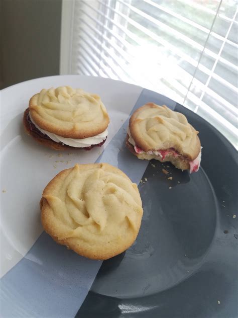First Try At Mary Berrys Viennese Whirls A Little Messy But They Taste Soooo Good Baking