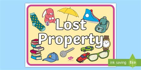 Lost Property Display Poster Teacher Made
