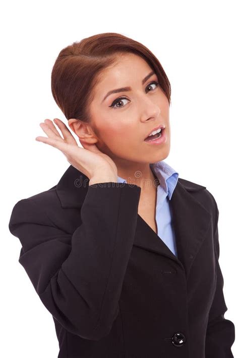 Business Woman Listening Stock Image Image Of Hearing 25251231