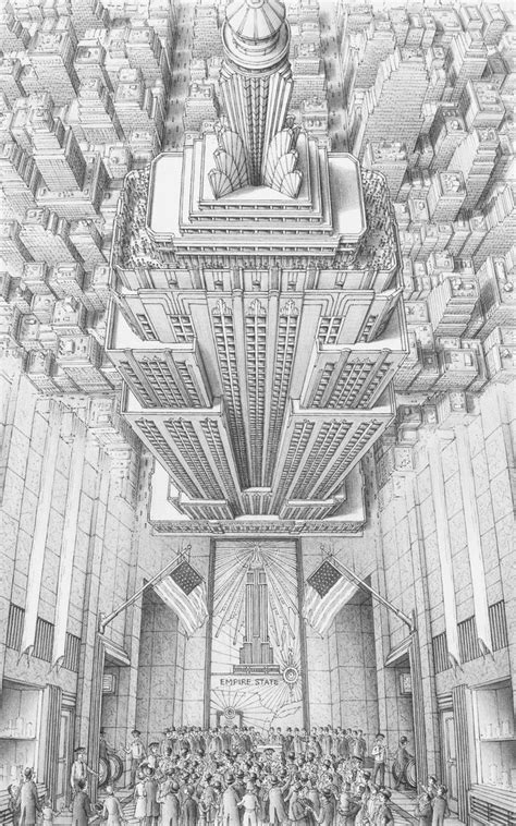 Empire State Building | Perspective drawing architecture ...