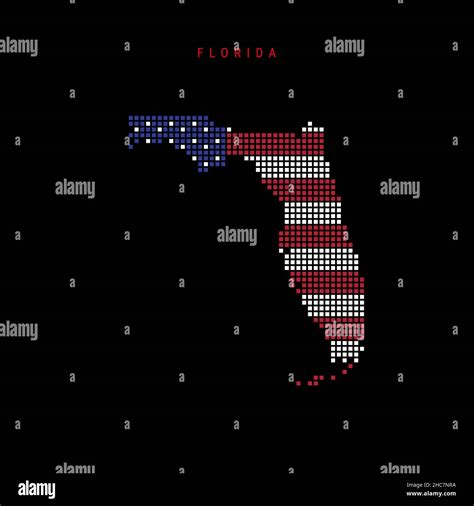 Mapa De Patrones De Puntos Cuadrados De Florida Mapa De Píxeles