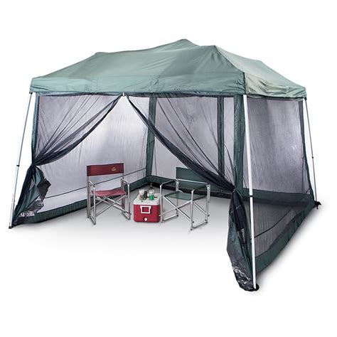 12x12 Easy Set Up Canopy Forest Green 100504 Screens And Canopies At