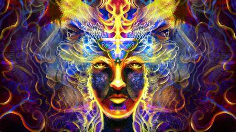 Trippy Psychedelic Colorful Fractal 1080p Wallpaper