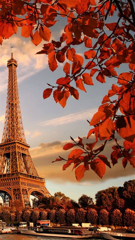 Free Download Eiffel Tower In Autumn France Paris Apple Iphone 6 Hd