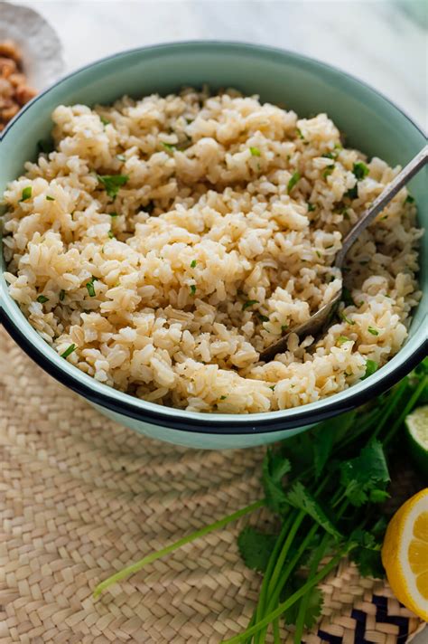 You just add the rice, water, oil, and salt to the pressure cooker and cook on high for three minutes. Cilantro Lime Brown Rice Recipe - Cookie and Kate