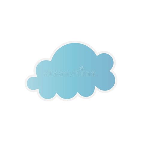 Clouds Blue Sky With Different Cloud Shapes Stock Vector