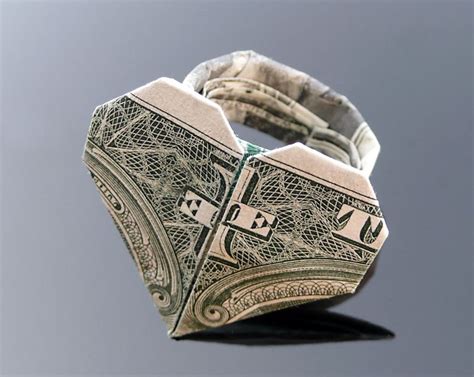Dollar Bill Origami Heart Ring By Craigfoldsfives On Deviantart