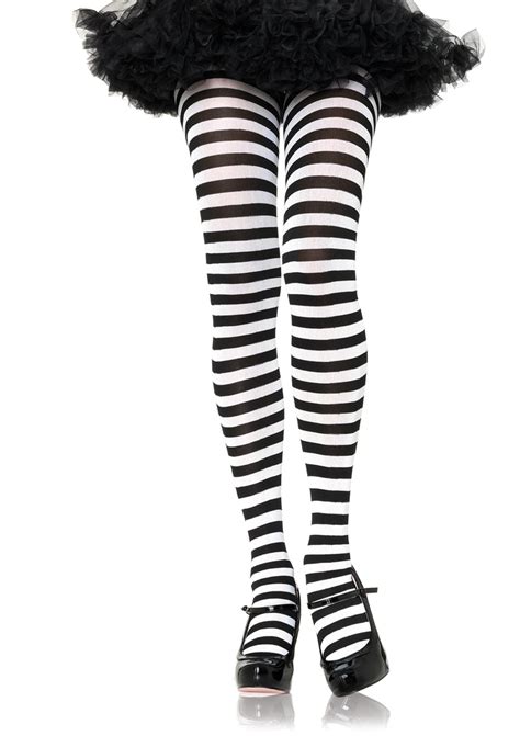 Leg Avenue Womens Nylon Striped Tights Halloween Costume Accessory