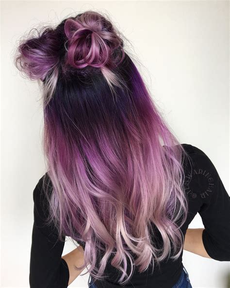 vivids color melt from black to purple pink white hair using pulp riot hair dye colors hair