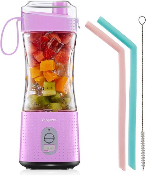 Portable Blender Vaeqozva Personal Usb Rechargeable Juice Cup For