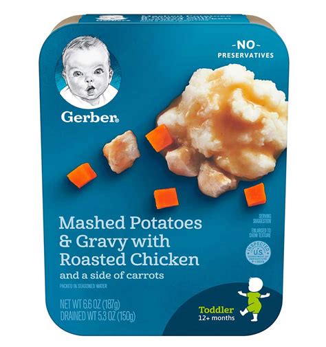Sign up to receive a bundle of goodness to help you start your new life with baby. Gerber Mashed Potatoes & Gravy with Roasted Chicken Cereal ...