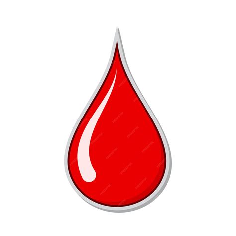 Premium Vector Red Blood Drop Icon Vector Illustration The Concept