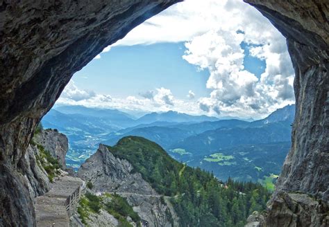 View From The Entrance Of The Largest Ice Cave In The World Werfen