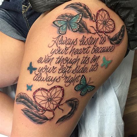 Thigh tattoos are most often chosen by women. De 35 bästa Beautiful Thigh Tattoos Quotes-bilderna på ...