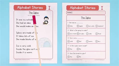 Alphabet Stories Letter I Reading Comprehension Worksheet Youtube