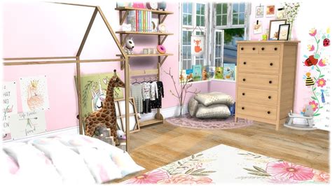 The Sims 4 Speed Build Pink Toddler Bedroom Youtube