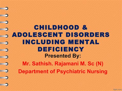 Mental Retardation And Other Child Psychiatric Disorders Ppt