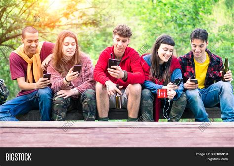 Group Young Friends Image And Photo Free Trial Bigstock