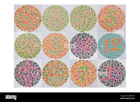 Ishihara Color Vision Test Plates Used For Color Blindness Screening