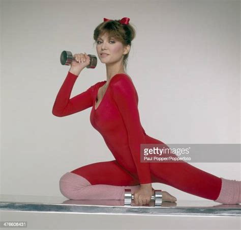 American Actress Victoria Principal During A Work Out Session Circa