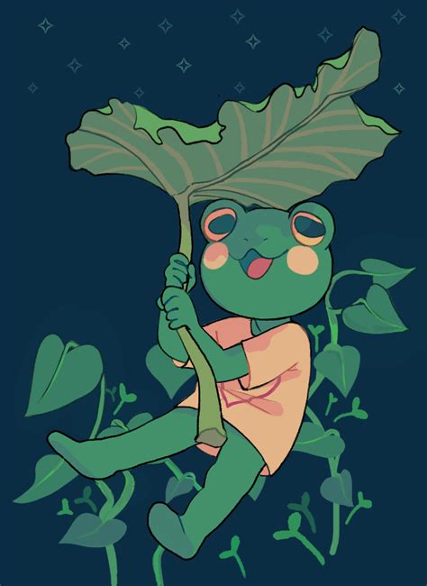 Luxjii 2019 Frog Having A Good Year Cartoon Art Styles Cute Art