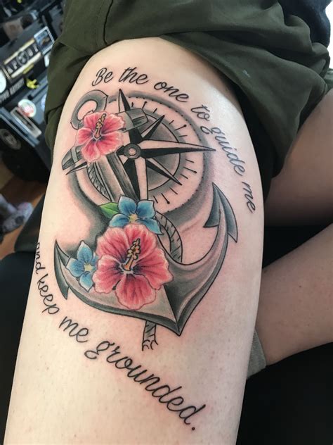 20 Awesome Anchor And Compass Tattoo Compass Tattoo Compass Rose Tattoo