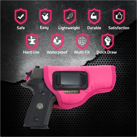 Iwb Gun Holster By Houston Pink Eco Leather Concealed Carry Soft Mat Popular Holsters