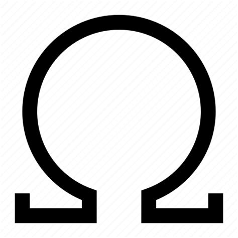 Greek Letter Omega Icon