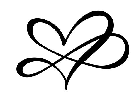 Heart Love Sign Forever Infinity Romantic Symbol Linked Join Passion