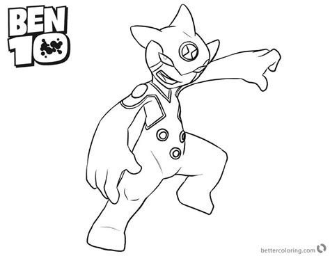 Diamond head ben 10 diamondhead coloring pages. Ben 10 Coloring Pages Ditto Line Art - Free Printable ...