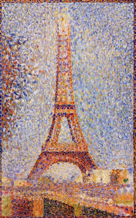 The Eiffel Tower Painting Georges Seurat Oil Paintings