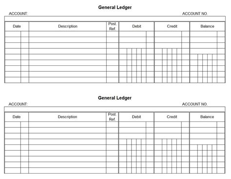 Account Ledger Templates Free Printable Xlsx Docs PDF Formats Samples Examples Forms