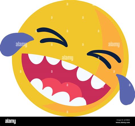 Isolated Yellow Emoticon Laughing Out Loud Lol Vector Stock Vector Image And Art Alamy