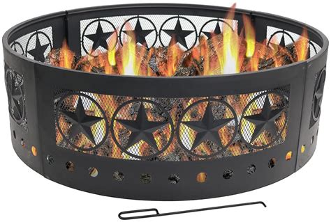 Sunnydaze Four Star Fire Pit Large Round 36 Inch Campfire Ring