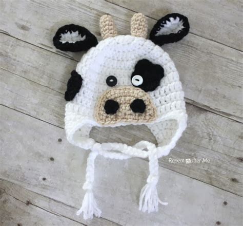 Crochet Cow Hat Pattern Repeat Crafter Me